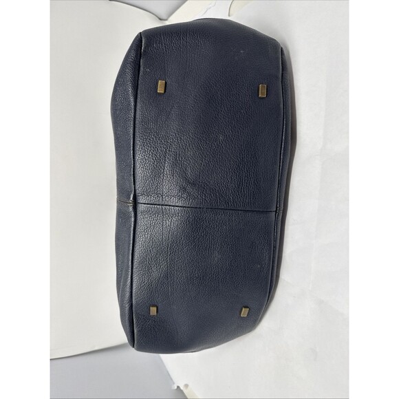 Adrienne Vittadini Black Leather Double Handle Shoulder Handbag Purse Hobo - Picture 7 of 9